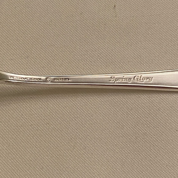 SPRING GLORY By INTERNATIONAL Sterling Nut Bon Bon Spoon 4.7" NO MONO - Picture 4 of 4